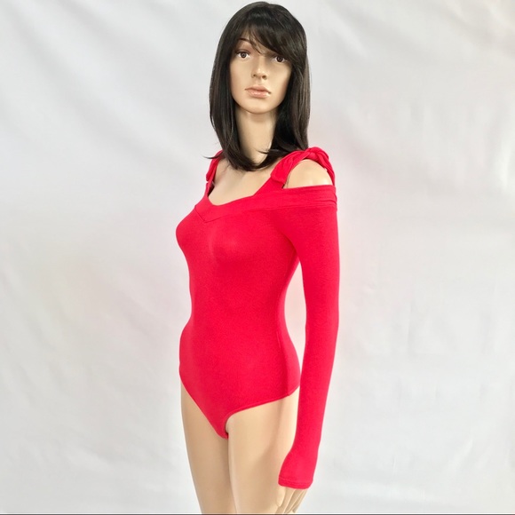🔥NWT Express Vibrant Red Leotard / Bodysuit - Picture 5 of 8